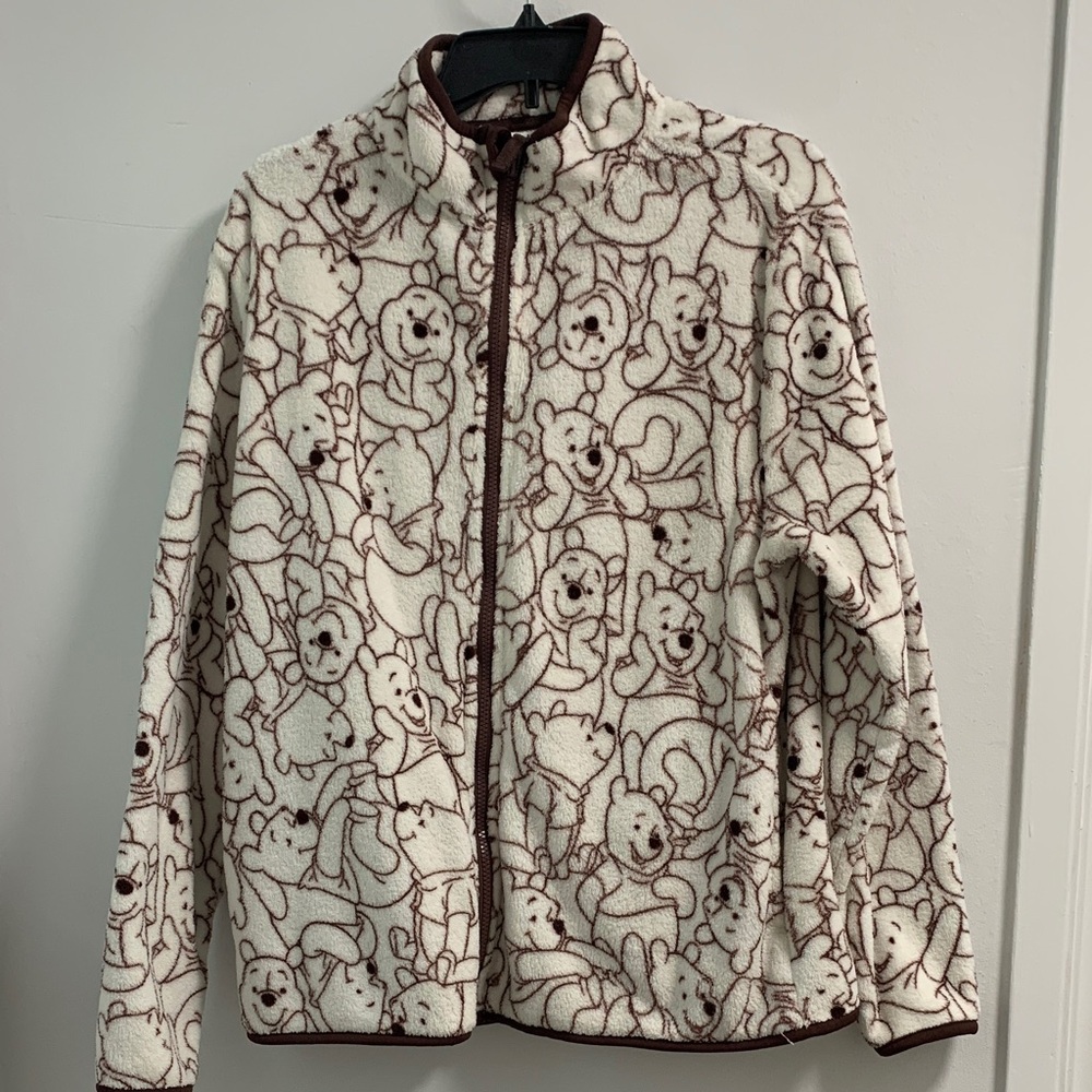 Winnie-the-Pooh - Cream Print Fleece Zip-Up Jacket